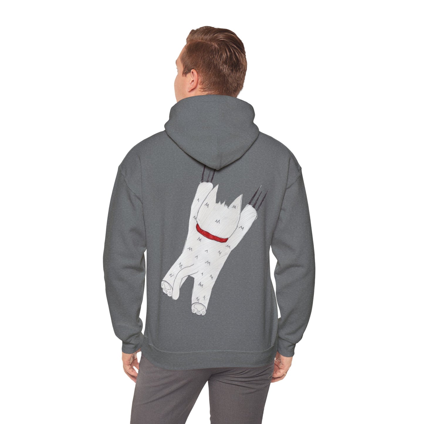 Pawfect by Analeigh - Unisex Hoodie with a furry friend "hanging around"