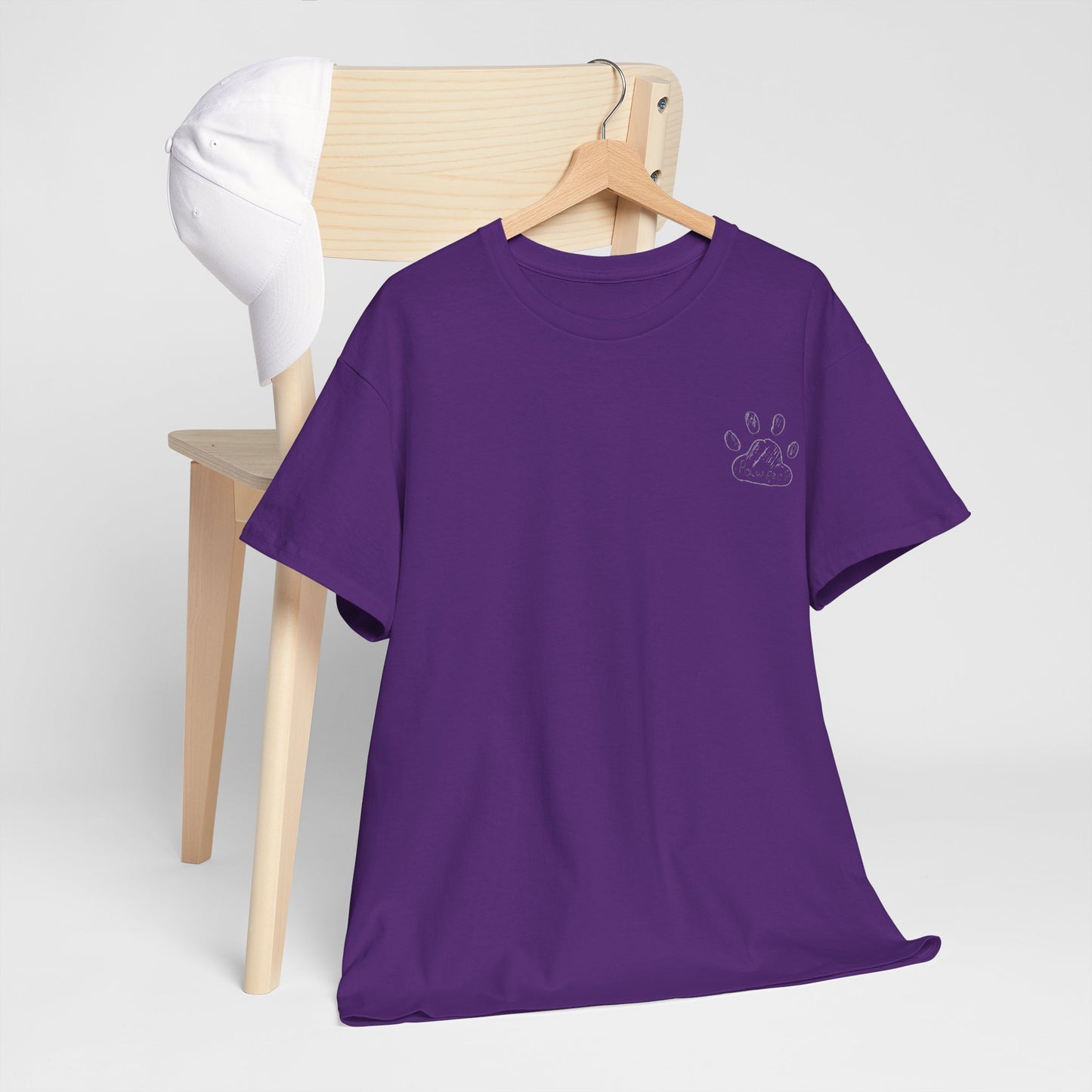Pawfect by Analeigh - Unisex T-Shirt with a furry friend "hanging around"