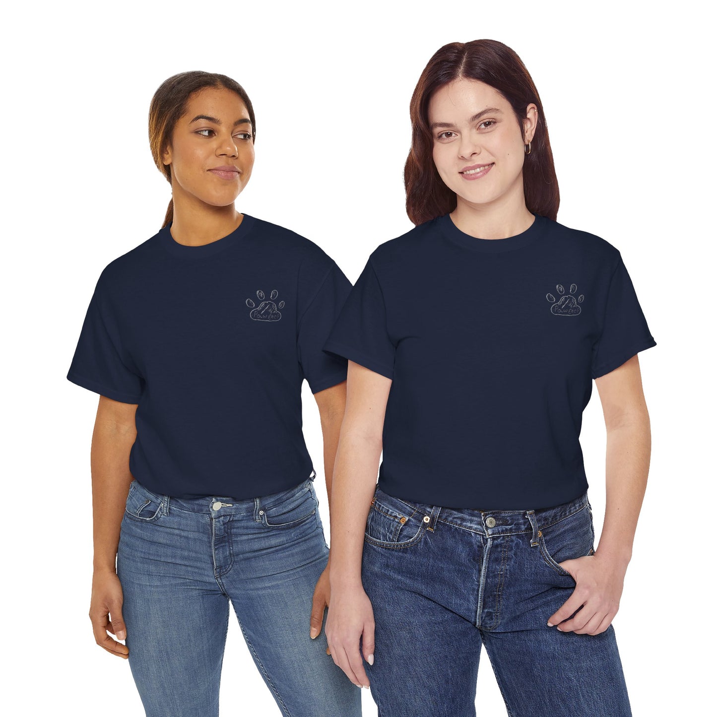 Pawfect by Analeigh - Unisex T-Shirt with a furry friend "hanging around"