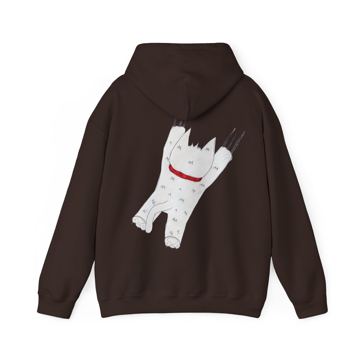 Pawfect by Analeigh - Unisex Hoodie with a furry friend "hanging around"