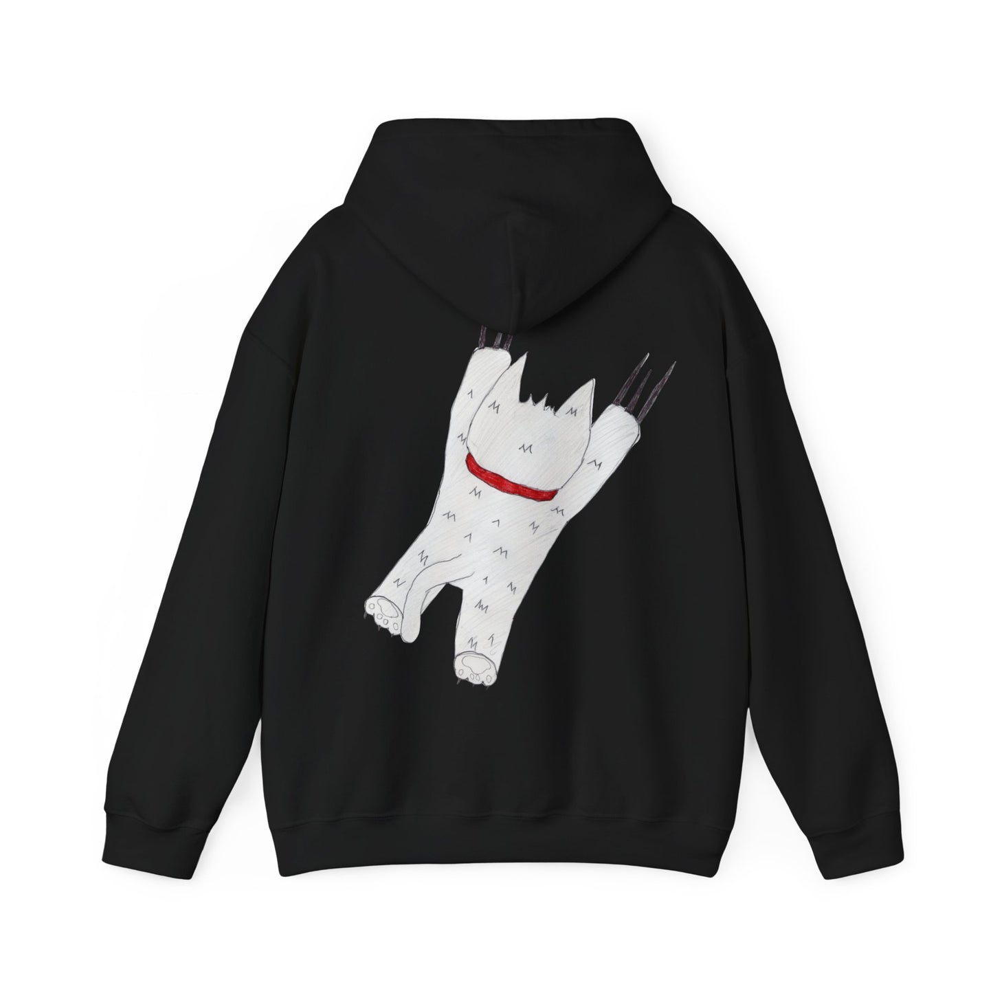 Pawfect by Analeigh - Unisex Hoodie with a furry friend "hanging around"