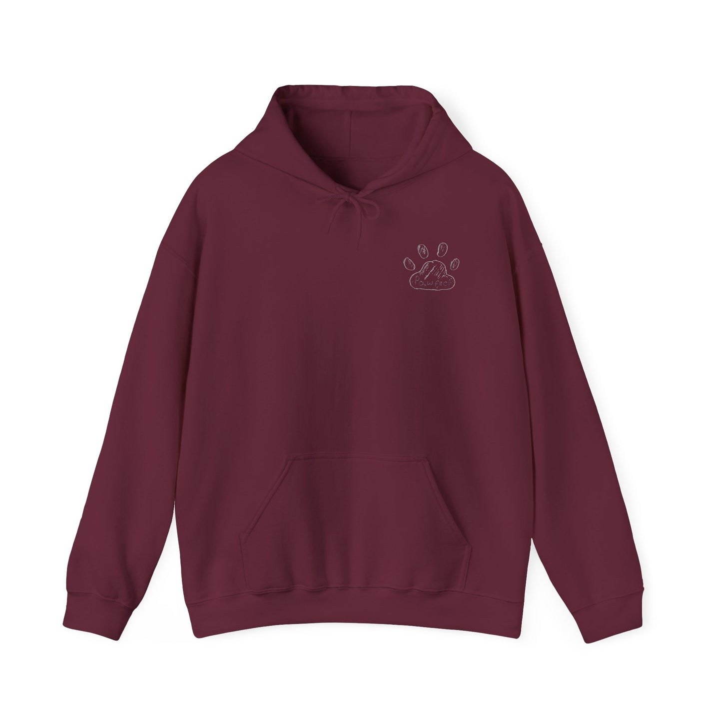 Pawfect by Analeigh - Unisex Hoodie with a furry friend "hanging around"