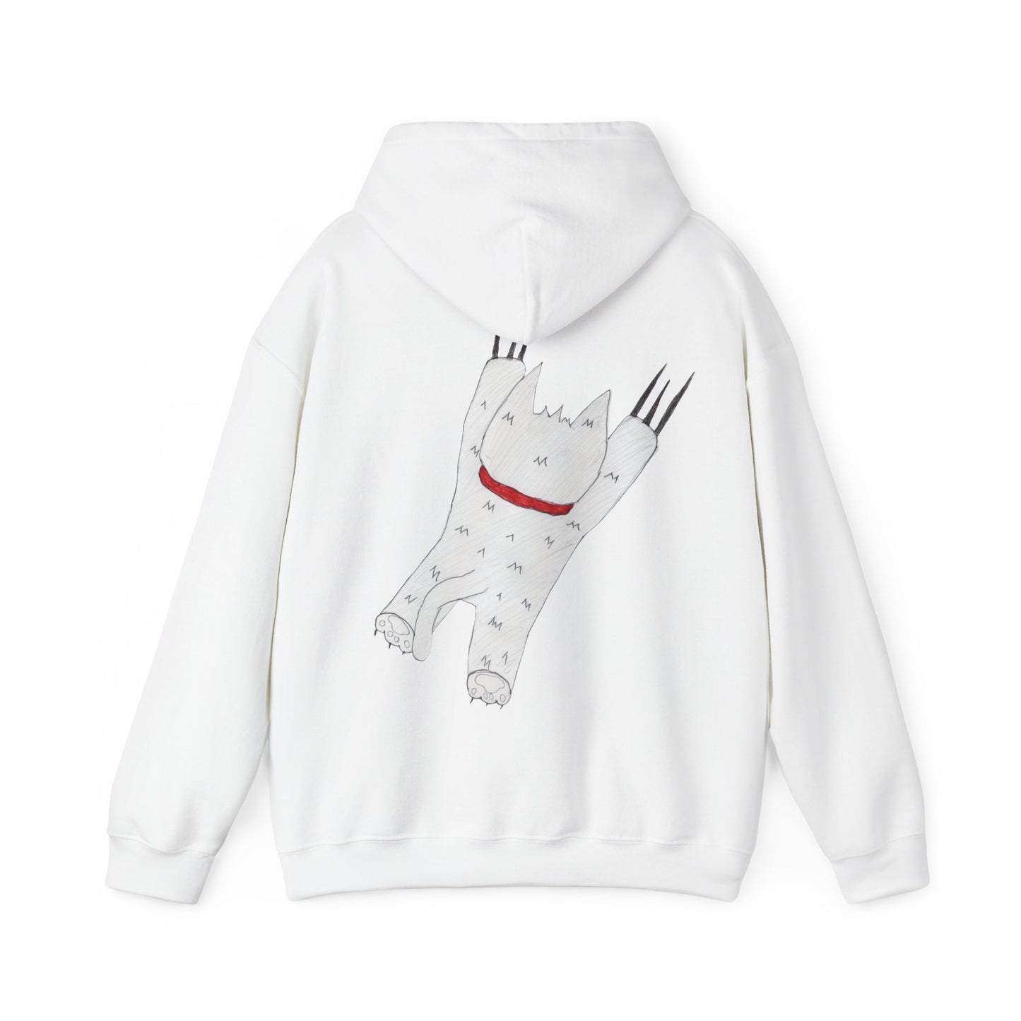 Pawfect by Analeigh - Unisex Hoodie with a furry friend "hanging around"