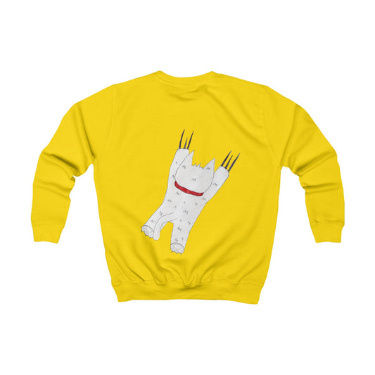 Pawfect by Analeigh - Kids Sweatshirt with a furry friend "hanging around"